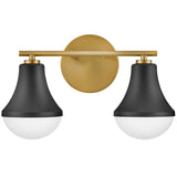 Haddie LED Vanity Light 2 Lights Black By Lark Living