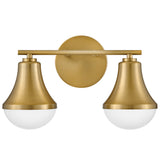 Haddie LED Vanity Light 2 Lights Lacquered Brass By Lark Living