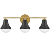 Haddie LED Vanity Light 3 Lights Black By Lark Living