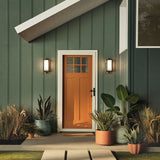 Halden Outdoor Wall Lantern Small By Lark Living - Lifestyle View