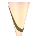 Half Cone Wall Sconce in Modern Brass, Left by Hubbardton Forge