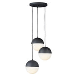 Half Moon 3-Light LED Pendant by ET2 - Black