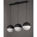 Half Moon 3-Light LED Pendant by ET2 - Black