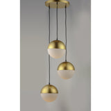Half Moon 3-Light LED Pendant by ET2 - Metallic Gold