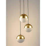 Half Moon 3-Light LED Pendant by ET2 - Metallic Gold
