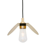 Hali Pendant Matte Black & Polished Brass Shade