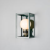 Hamilton Outdoor Wall Light - Racing Green & Natural Brass