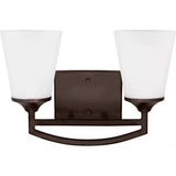 Hanford Vanity Light — 14.56 Inch, Bronze