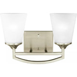 Hanford Vanity Light — 14.56 Inch, Brushed Nickel