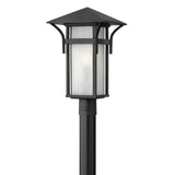 Harbor Medium Post Mount Lantern - Satin Black - by Hinkley