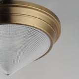 Hargreaves 3 Light Flush Mount Natural Aged Brass By Maxim Lighting Detailed View