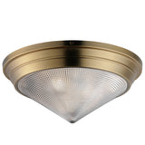 Hargreaves 3 Light Flush Mount Natural Aged Brass By Maxim Lighting