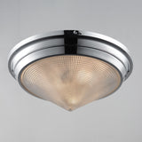 Hargreaves 3 Light Flush Mount Natural Polished Nickel By Maxim Lighting Front View