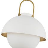 Harper Pendant Light Medium White Opal Matte Glass By Alora Detailed View1