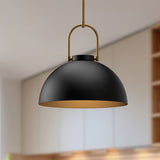 Harper Pendant Light Small Black Matte By Alora Lifestyle View1