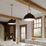 Harper Pendant Light Small Black Matte By Alora Lifestyle View