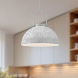 Harper Pendant Light Small White By Alora Lifestyle View1
