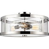 Harrow Semi-Flushmount — 19 5/8", Polished Nickel