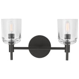 Hartley Vanity Light 2 Lights Aged Iron By Visual Comfort Studio - Front View