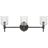 Hartley Vanity Light 3 Lights Aged Iron By Visual Comfort Studio - Front View
