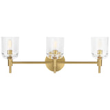 Hartley Vanity Light 3 Lights Brunished Brass By Visual Comfort Studio - Front View