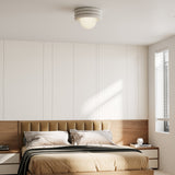 Harvey Semi Flush Mount Antique White By Alora - Lifestyle View