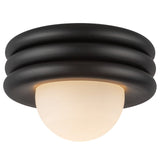 Harvey Semi Flush Mount Matte Black By Alora