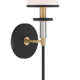 Hatfield 1 Light Sconce Black Forged Vibrant Gold By Crystorama Detailed View