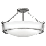 Hathaway Medium Semi-Flush Mount - Antique Nickel - by Hinkley