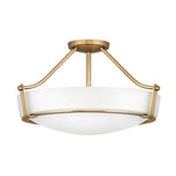 Hathaway Medium Semi-Flush Mount - Heritage Brass - by Hinkley