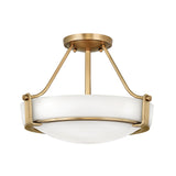 Hathaway Medium Semi-Flush Mount - Heritage Brass - by Hinkley