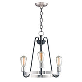 Haven Chandelier By Maxim Lighting 3 Bulb Black Satin Nickel