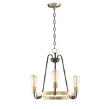Haven Chandelier By Maxim Lighting 3 Bulb Oil Rubbed Bronze Antique Brass