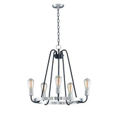 Haven Chandelier By Maxim Lighting 5 Bulb Black Satin Nickel