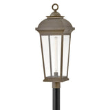 Hawthorne Post Mount Lantern - Blackened Brass