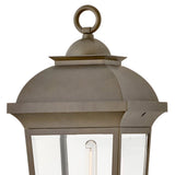 Hawthorne Post Mount Lantern - Blackened Brass