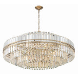 Hayes Chandelier by Crystorama - 40.5" Aged Brass