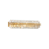 Hayes Crystal Bathroom Vanity Light 31.5'' Aged Brass