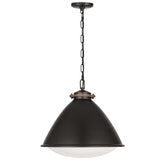 Hayward Pendant Large Aged Iron By Visual Comfort Studio - Side View