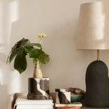 Hebe Lamp Base Medium Dark Grey Natural Ferm Living Lifestyle View