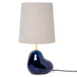 Hebe Lamp Base Small Deep Blue Medium Natural By Ferm Living