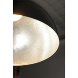 Hemisphere Pendant Light by ET2 - 14 Inch Gloss Black / Aluminum