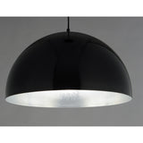 Hemisphere Pendant Light by ET2 - 24 Inch Gloss Black / Aluminum