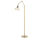 Henry Floor Lamp in Modern Brass, White by Hubbardton Forge