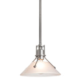Henry Glass Mini Pendant, shown in Vintage Platinum, Frosted Glass, by Hubbardton Forge