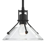 Henry Glass Mini Pendant in Black, Clear Glass by Hubbardton Forge