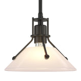 Henry Glass Mini Pendant in Black, Frosted Glass by Hubbardton Forge