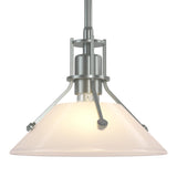 Henry Glass Mini Pendant in Vintage Platinum, Frosted Glass by Hubbardton Forge