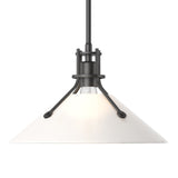 Henry Glass Shade Pendant in Black, Frosted Glass by Hubbardton Forge