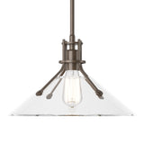 Henry Glass Shade Pendant in Bronze, Clear Glass by Hubbardton Forge